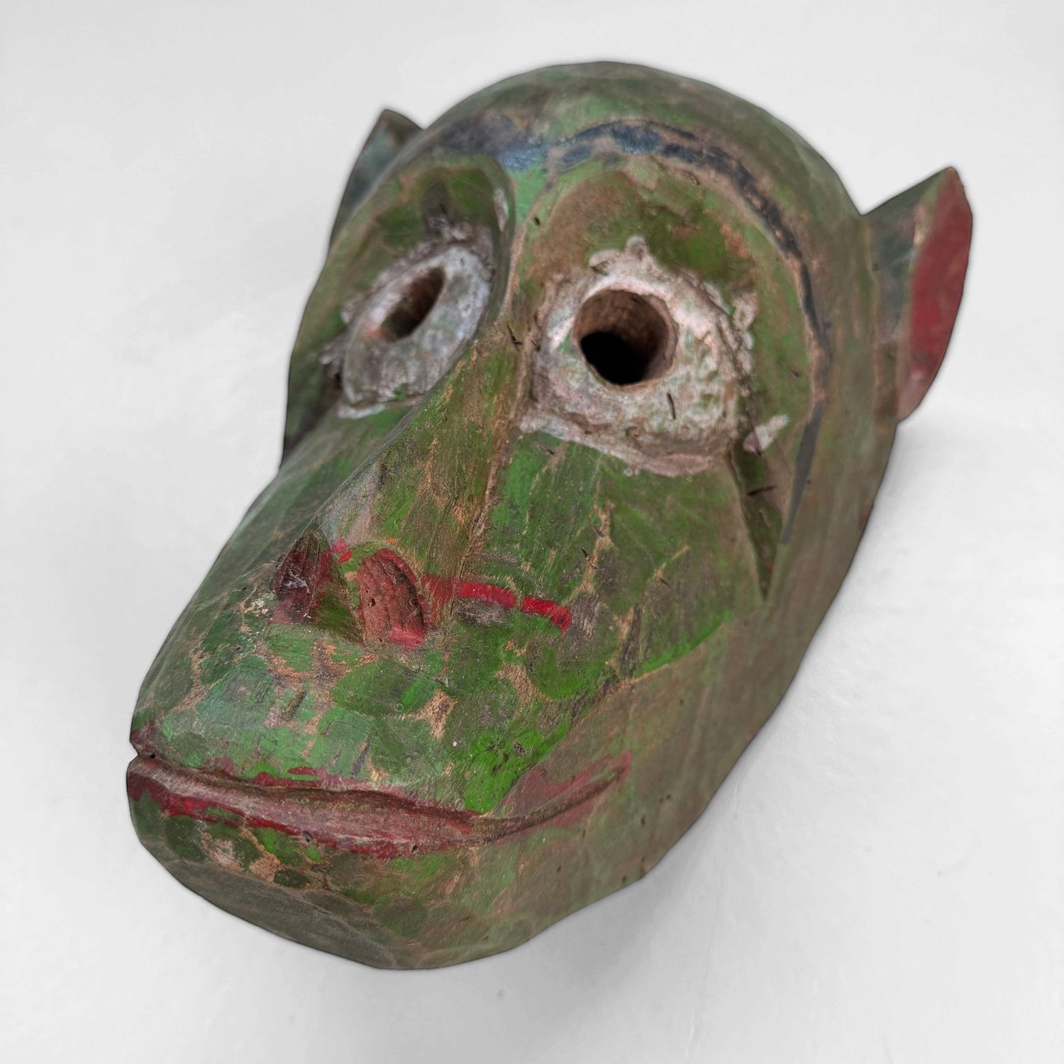 Set of Three Hand-Carved Hanuman Monkey Masks – 1950s–1960s, Nepal