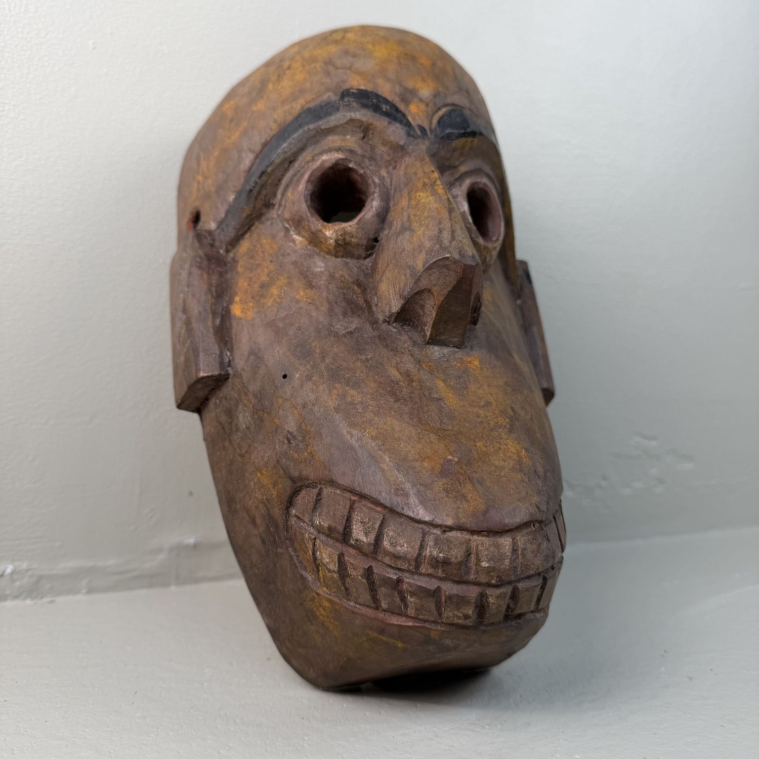 Set of Three Hand-Carved Hanuman Monkey Masks – 1950s–1960s, Nepal
