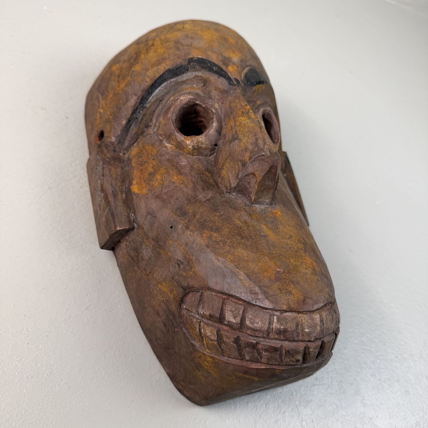 Set of Three Hand-Carved Hanuman Monkey Masks – 1950s–1960s, Nepal