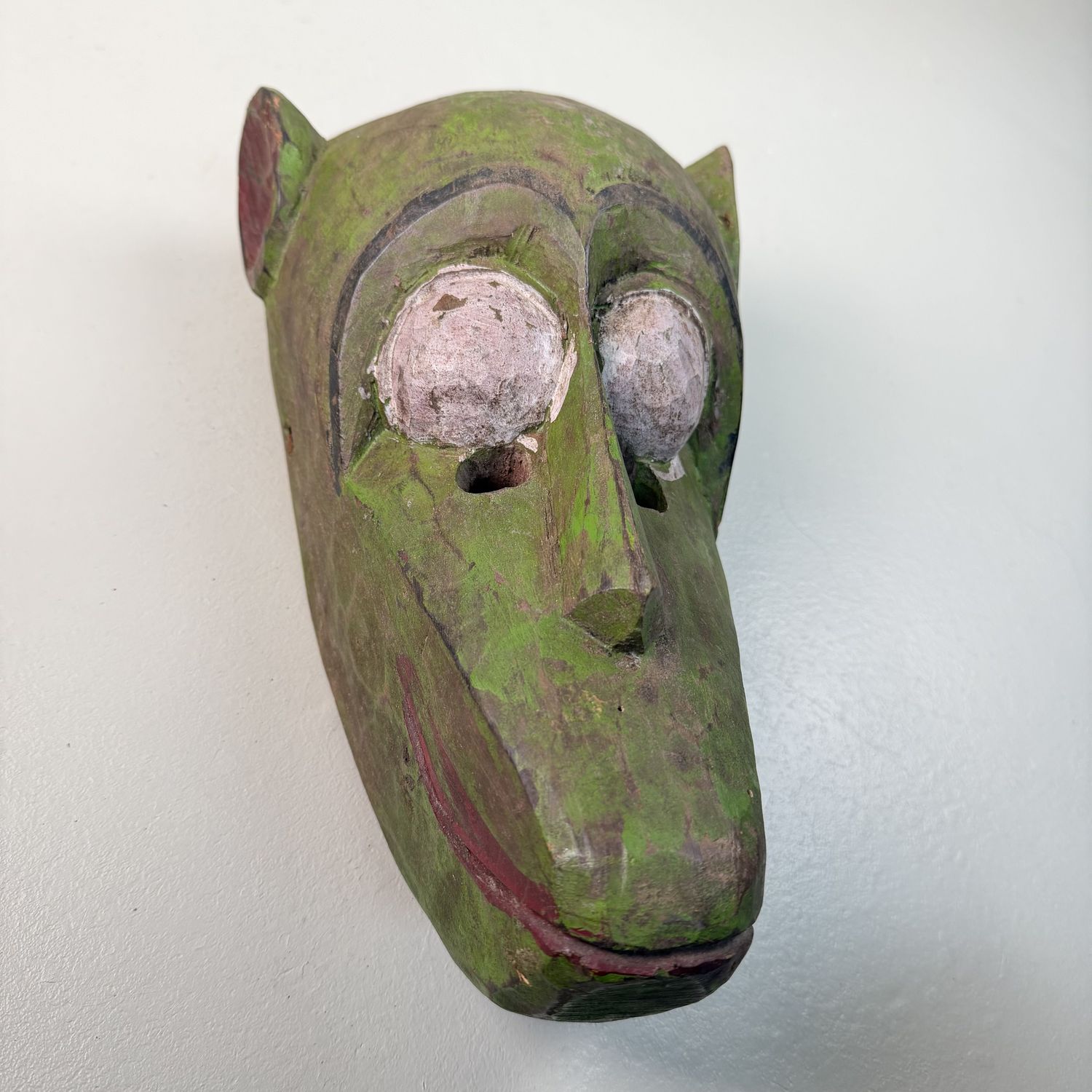 Set of Three Hand-Carved Hanuman Monkey Masks – 1950s–1960s, Nepal