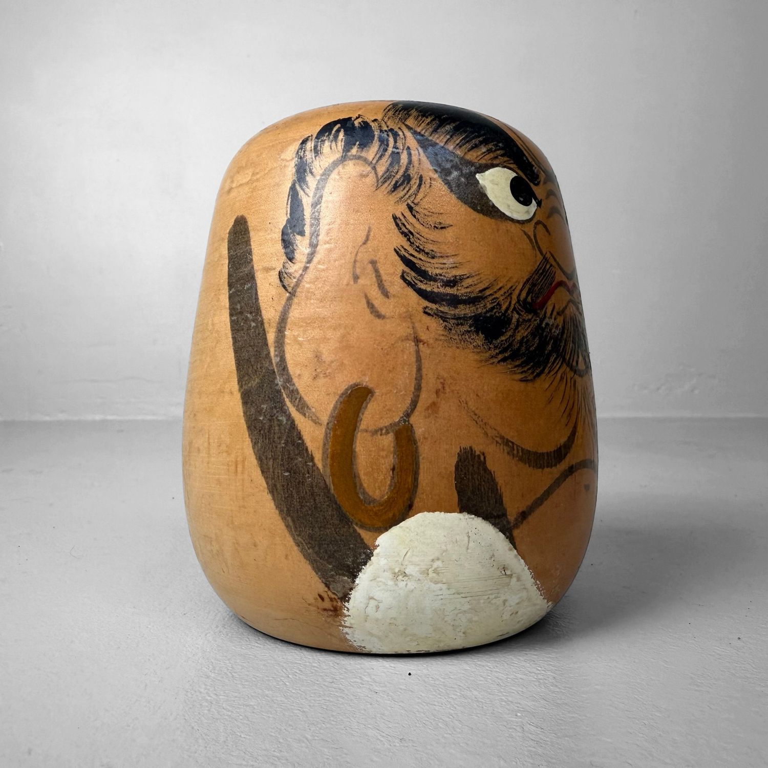 Wooden Daruma by Kazuo Takamizawa, 1970s, Japan