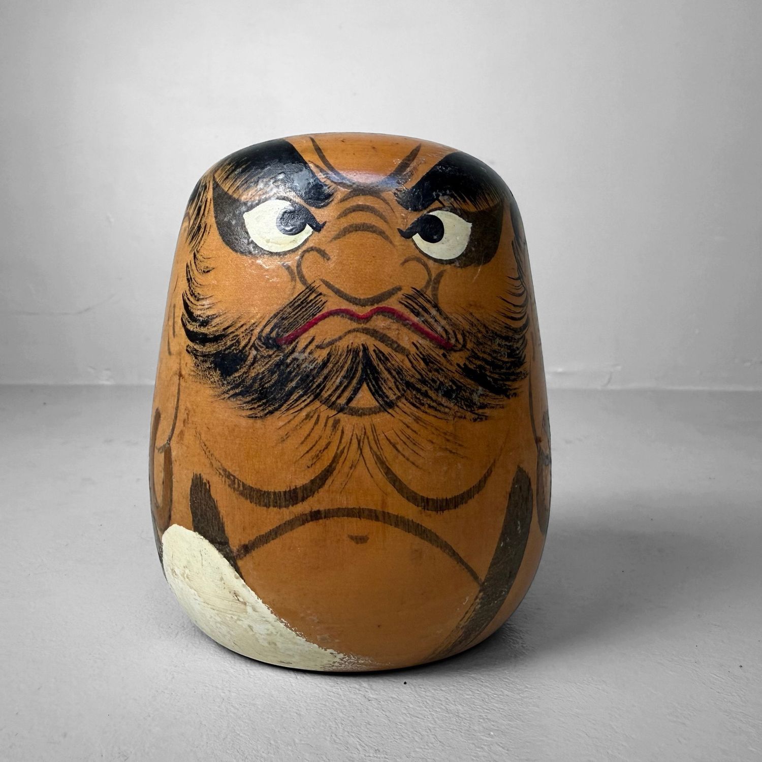 Wooden Daruma by Kazuo Takamizawa, 1970s, Japan