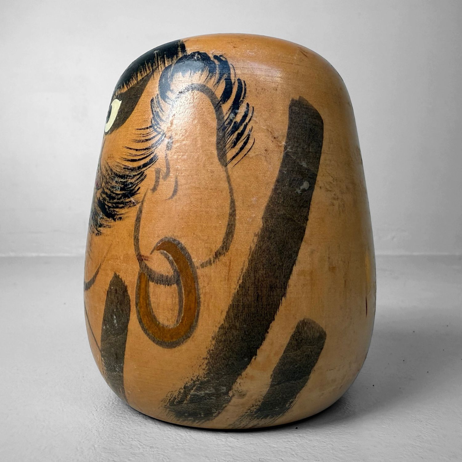 Wooden Daruma by Kazuo Takamizawa, 1970s, Japan