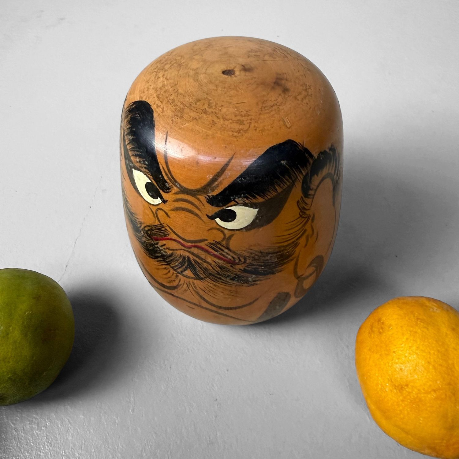 Wooden Daruma by Kazuo Takamizawa, 1970s, Japan