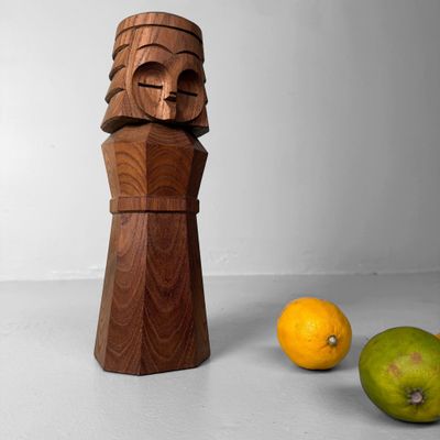 ​Nipopo Doll in Solid Wood, 1970s–1980s, Japan