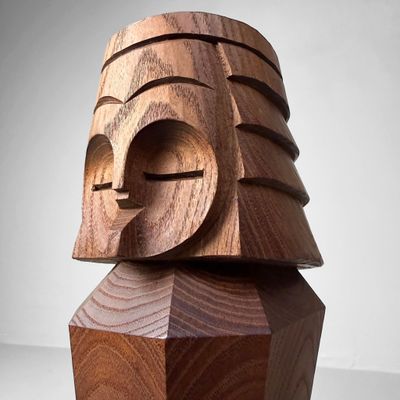 ​Nipopo Doll in Solid Wood, 1970s–1980s, Japan