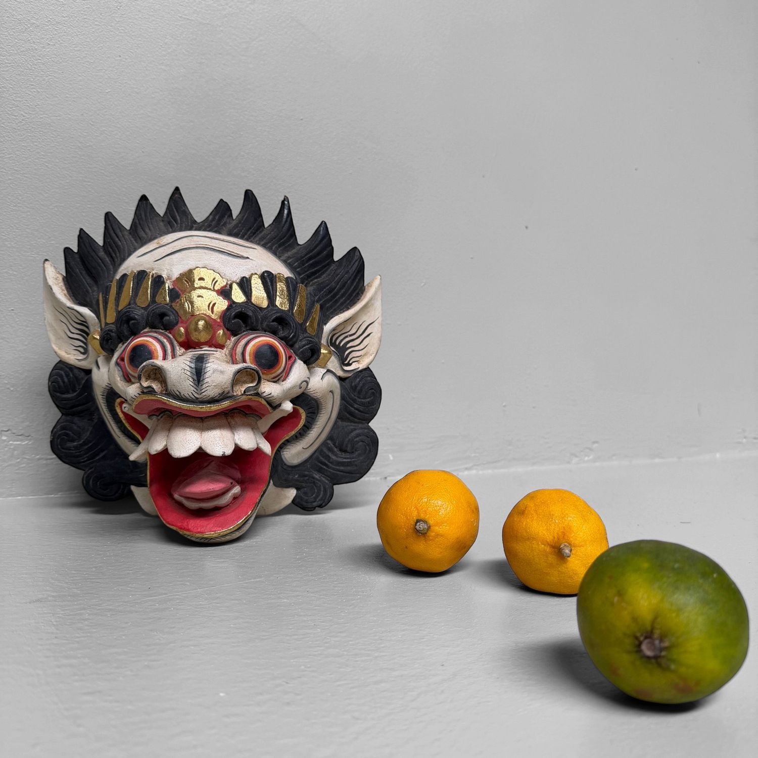 Wooden Barong Mask, Wall Decoration, 1980s, Indonesia Wooden Barong Mask, Wall Decoration, 1980s, Indonesia