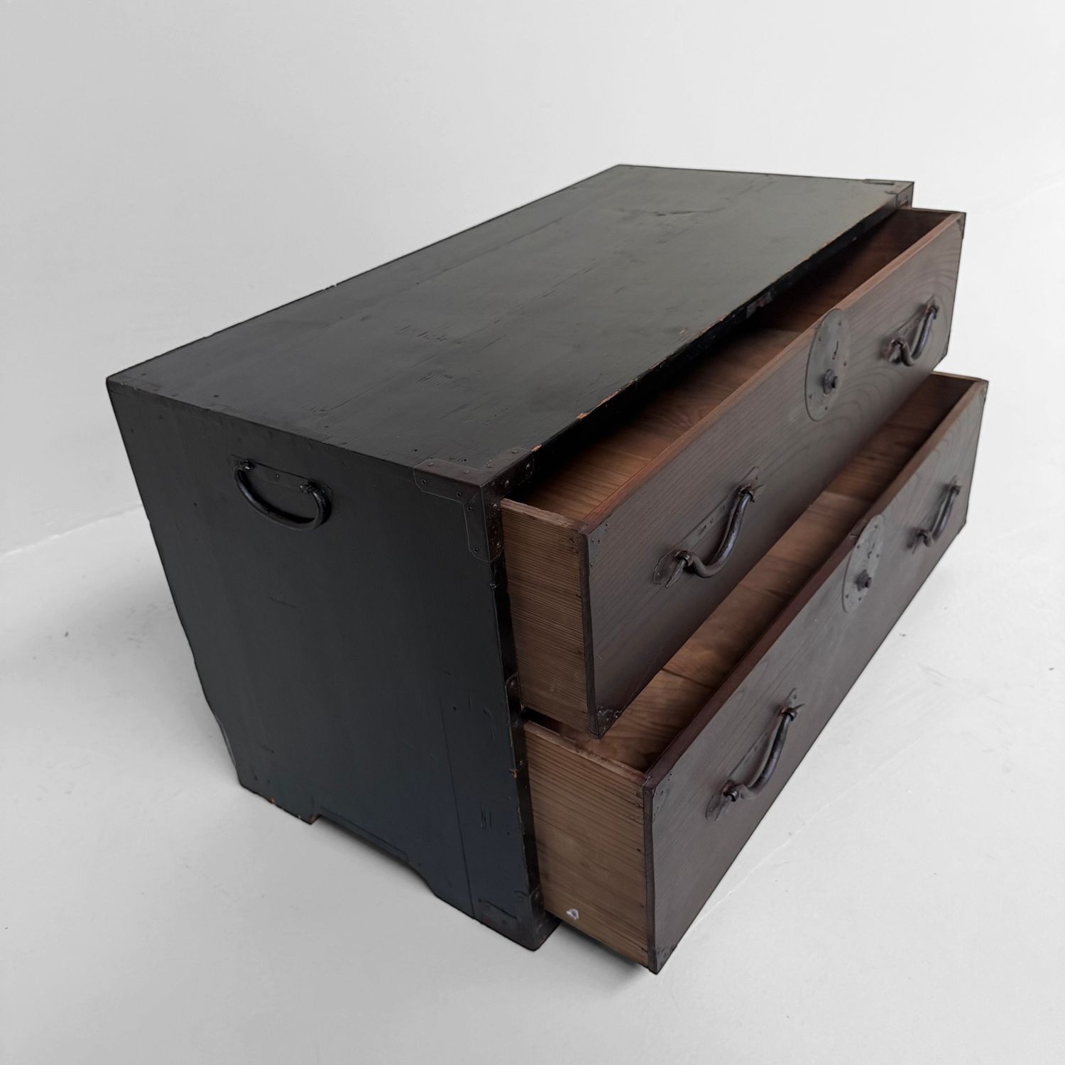 Low Tansu Chest with Two Drawers, c. 1900, Japan