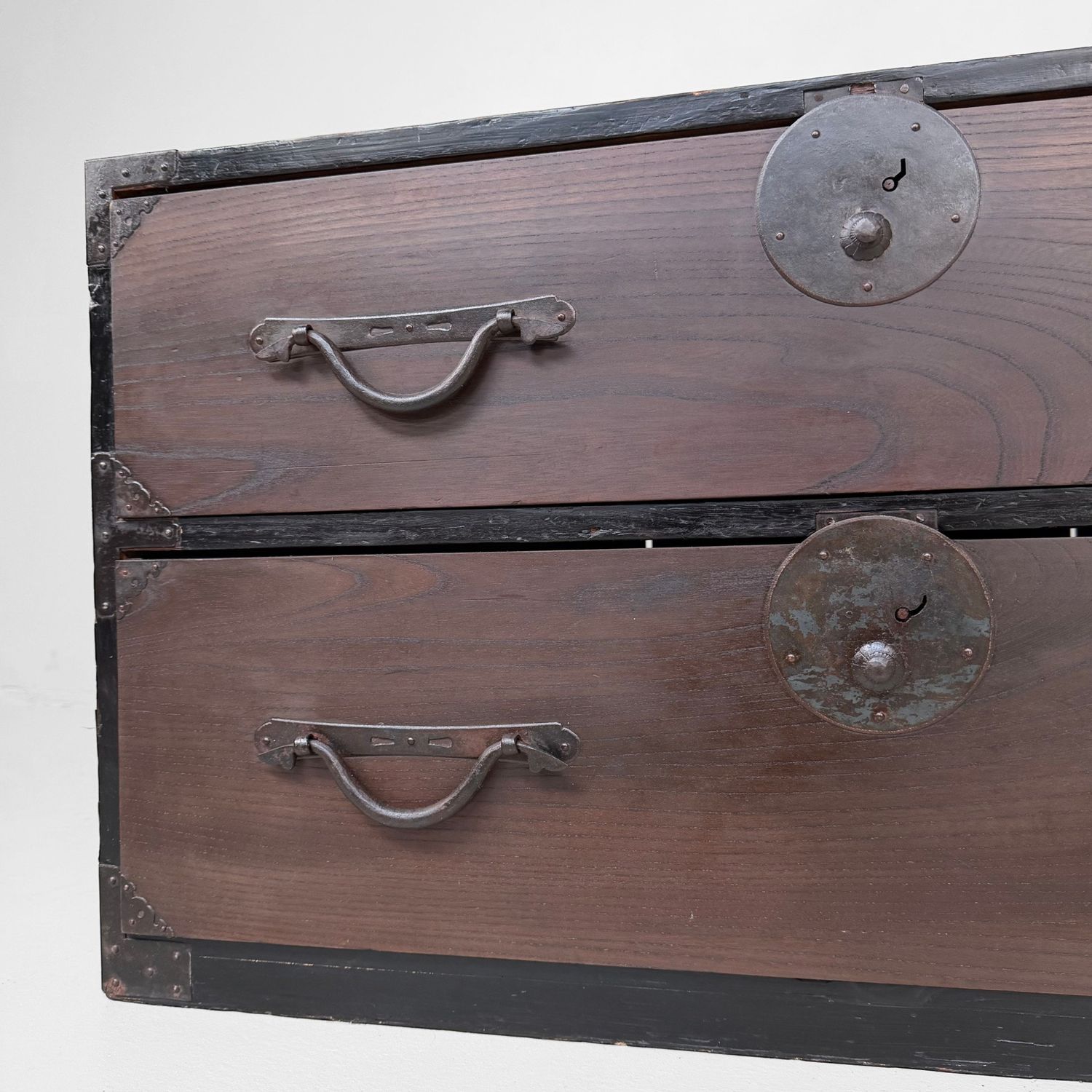 Low Tansu Chest with Two Drawers, c. 1900, Japan