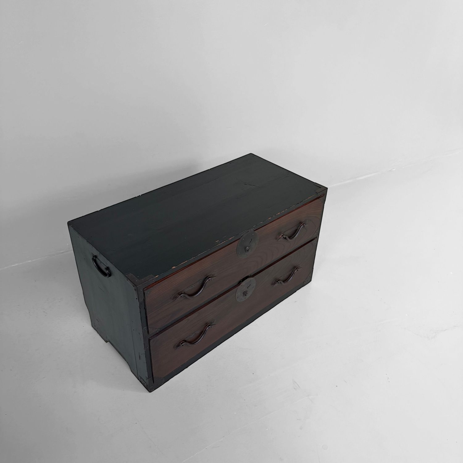 Low Tansu Chest with Two Drawers, c. 1900, Japan