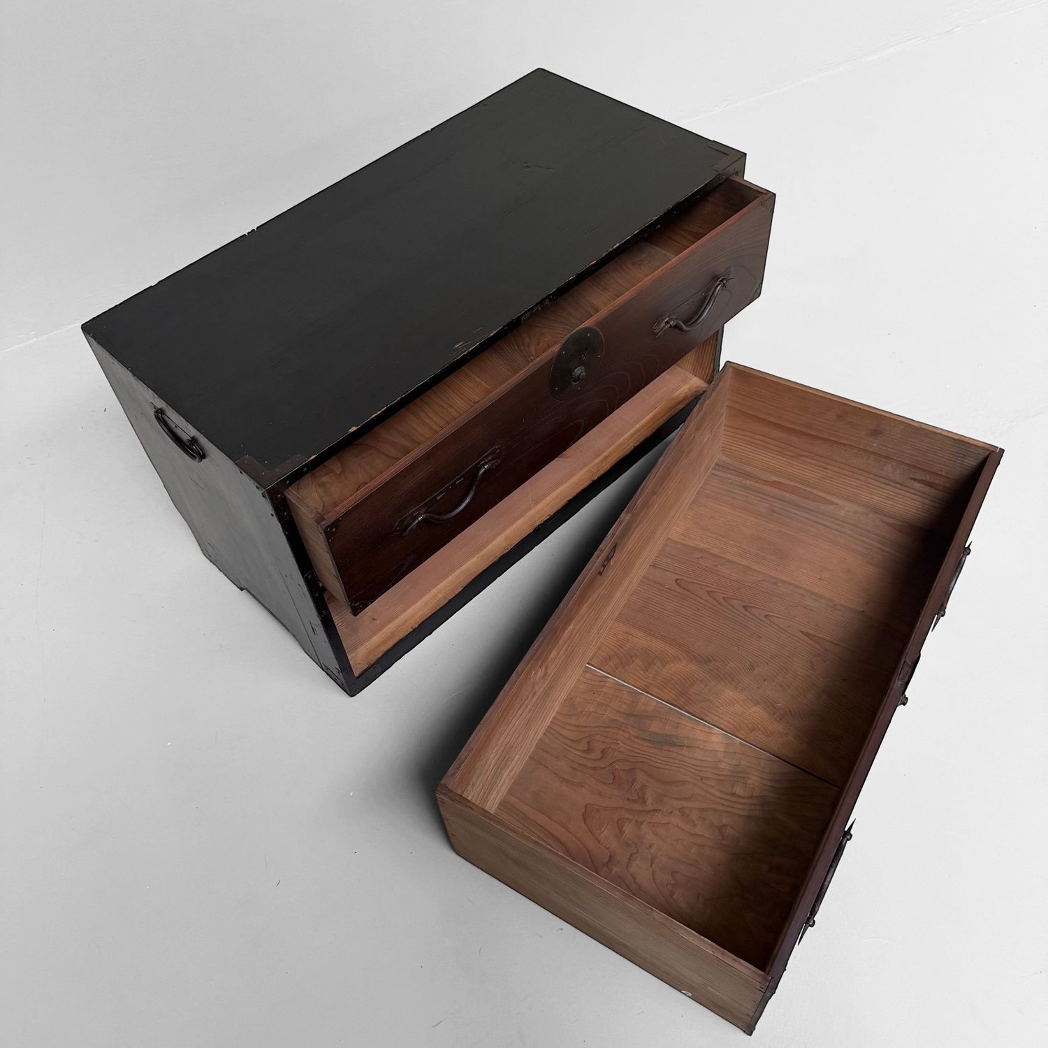 Low Tansu Chest with Two Drawers, c. 1900, Japan