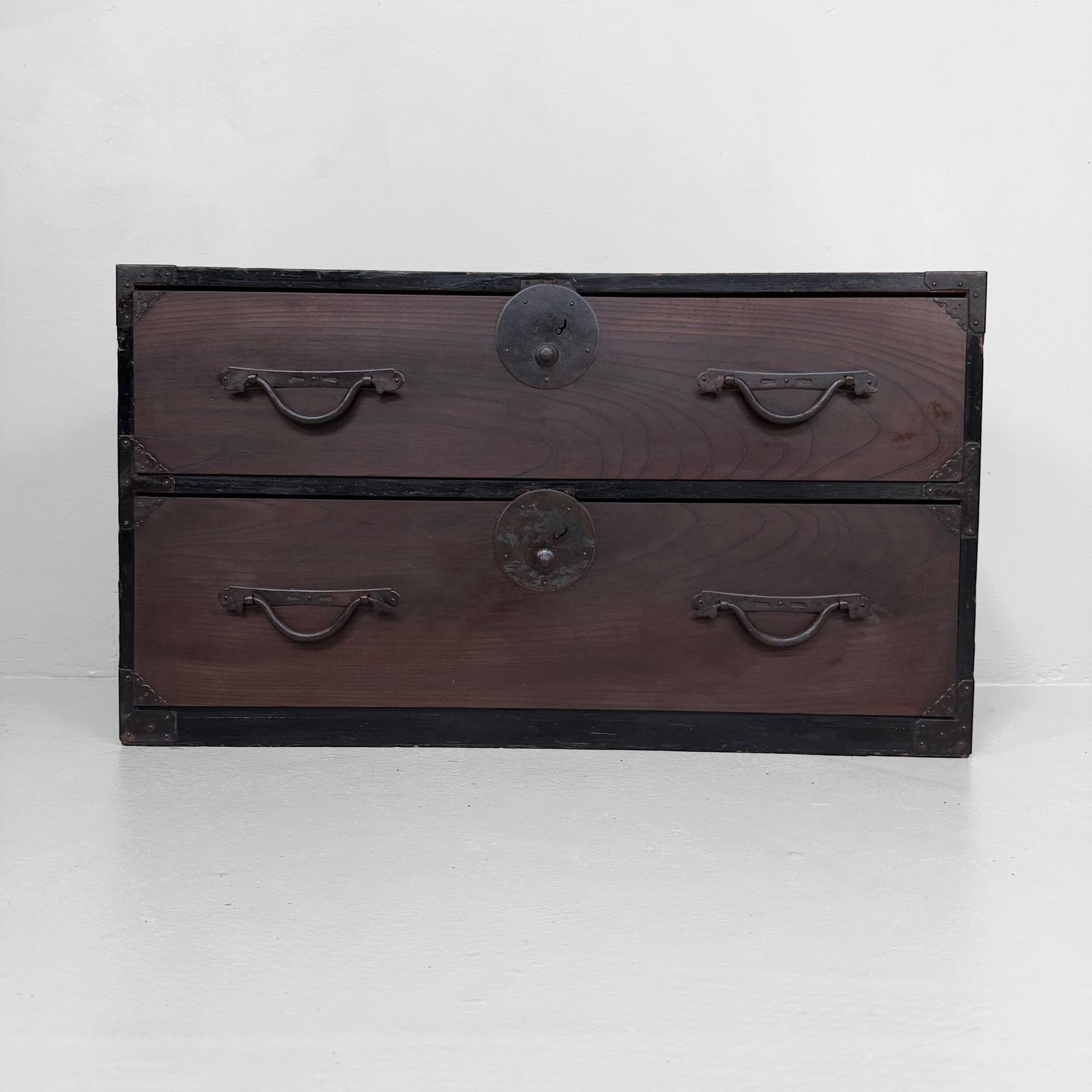 Low Tansu Chest with Two Drawers, c. 1900, Japan