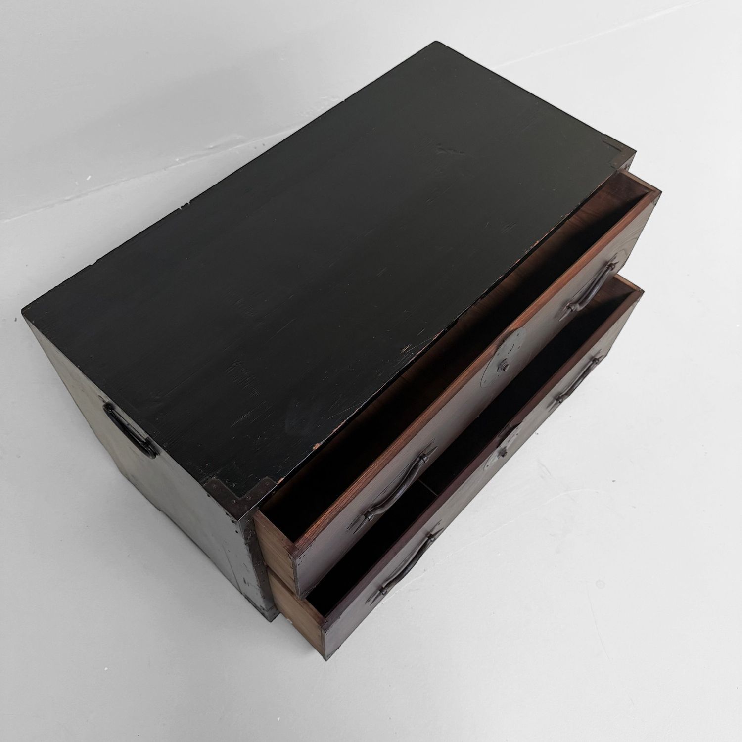 Low Tansu Chest with Two Drawers, c. 1900, Japan