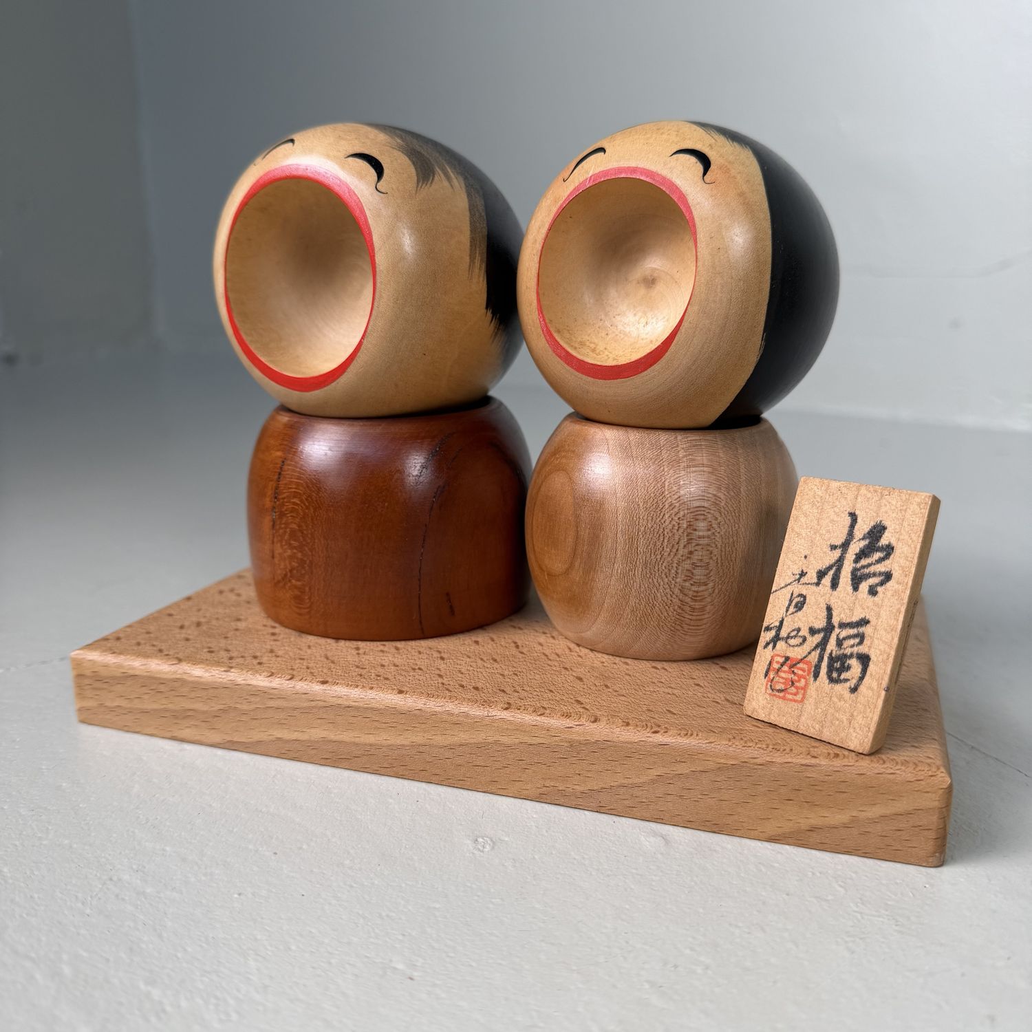 ​Shōfuku Kokeshi Set van Sato Koson, Jaren 80, Japan