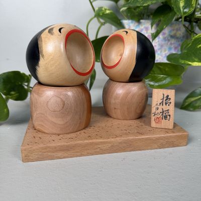 ​Shōfuku Kokeshi Set van Sato Koson, Jaren 80, Japan
