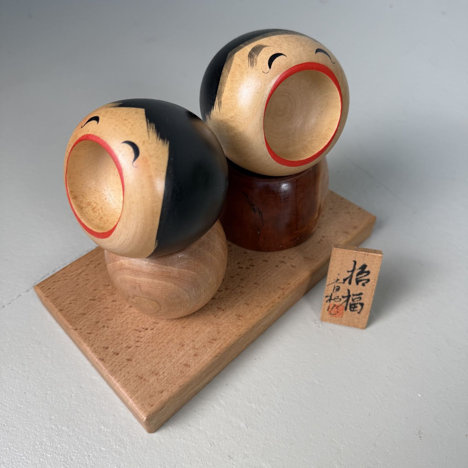 ​Shōfuku Kokeshi Set van Sato Koson, Jaren 80, Japan