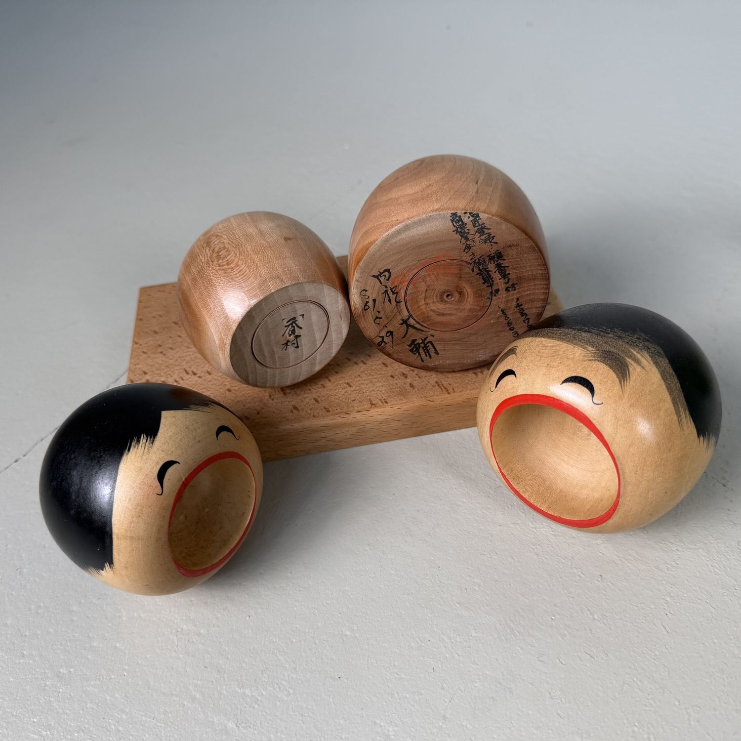 ​Shōfuku Kokeshi Set van Sato Koson, Jaren 80, Japan
