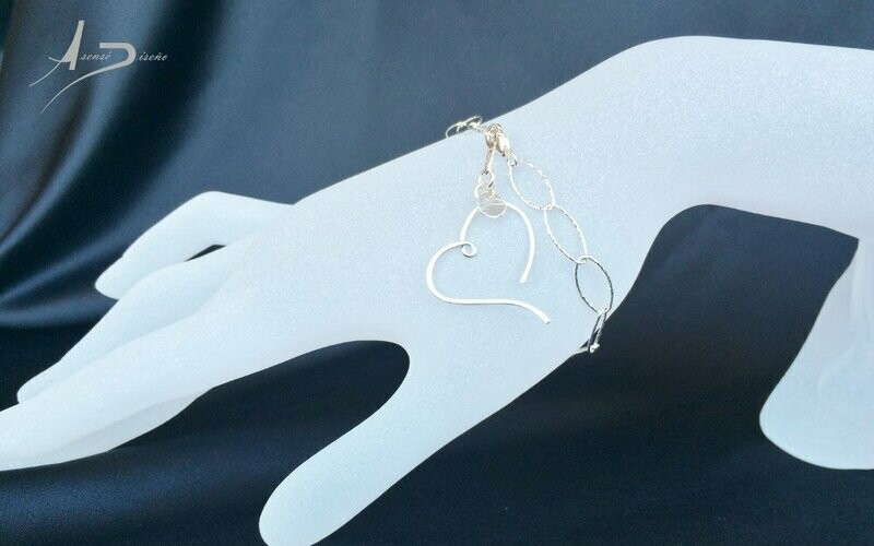 Corazón Plata Pulsera