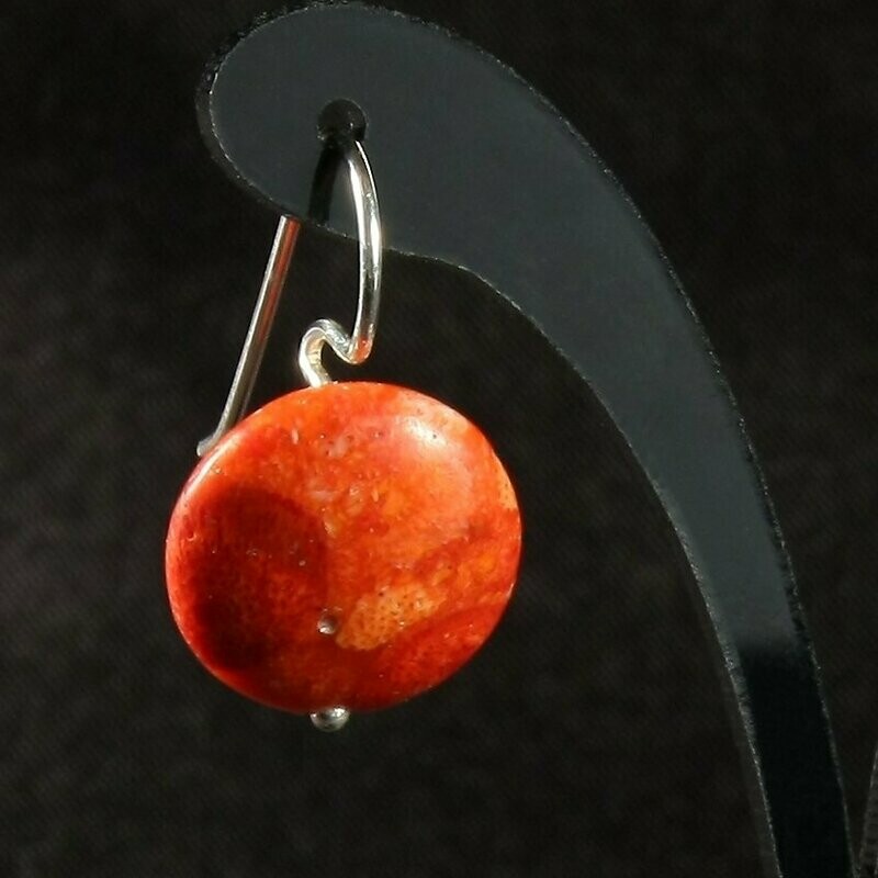 Colibri Coral Rojo Pendientes