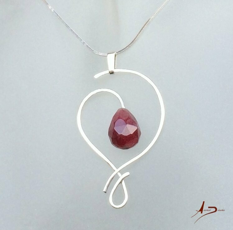 Corazón Jade Colgante