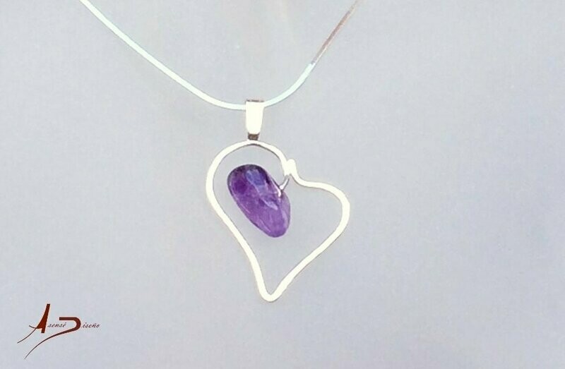 Corazón Amatista Colgante