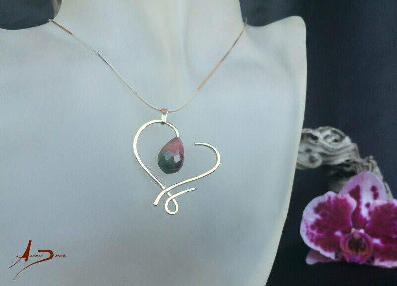Corazón Jade Colgante