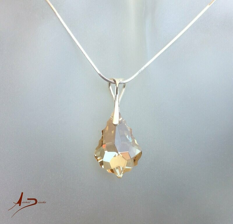 Encargos Especiales Swarovski Barroco Dorado Colgante