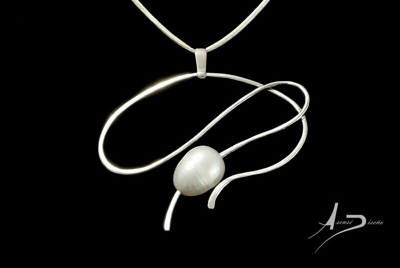Miradas Perla Blanca Colgante