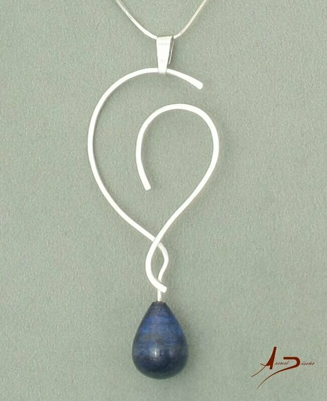 Única Lapislazuli Gota Colgante