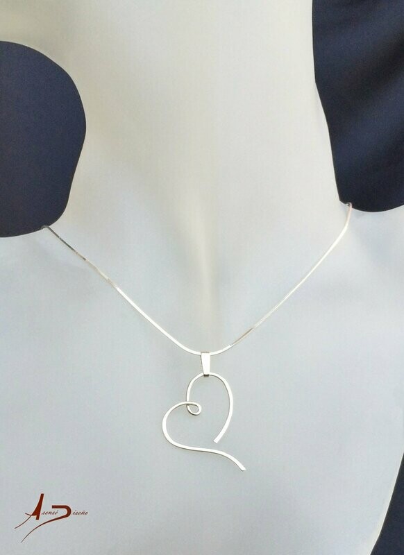 Corazón Plata Collar