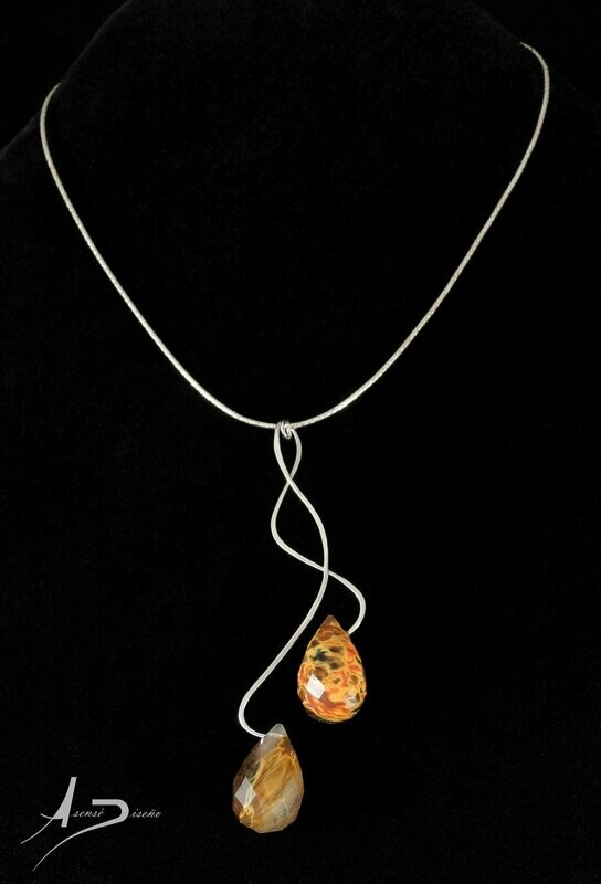 Fantasía Gema Marrón Collar