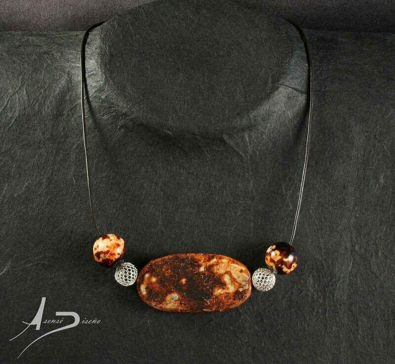 Terra Ágata Fuego Collar