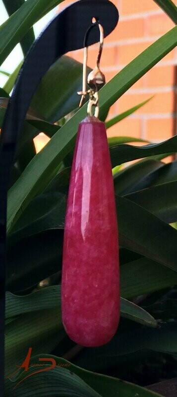 Encargos Especiales Cuarzo Fucsia Pendientes