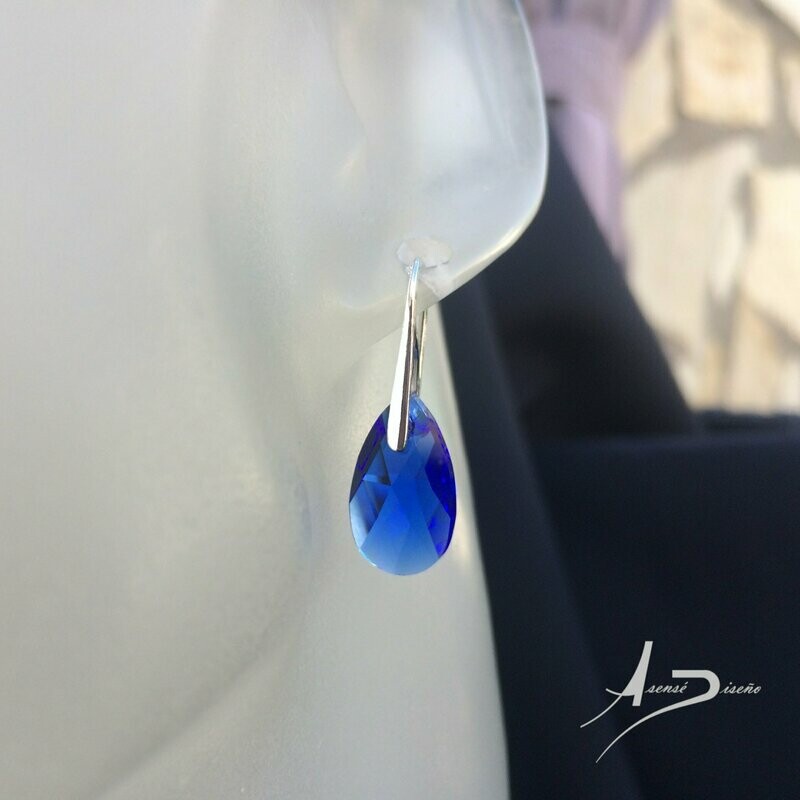 Encargos Especiales Swarovski Azul Majestic Pendientes