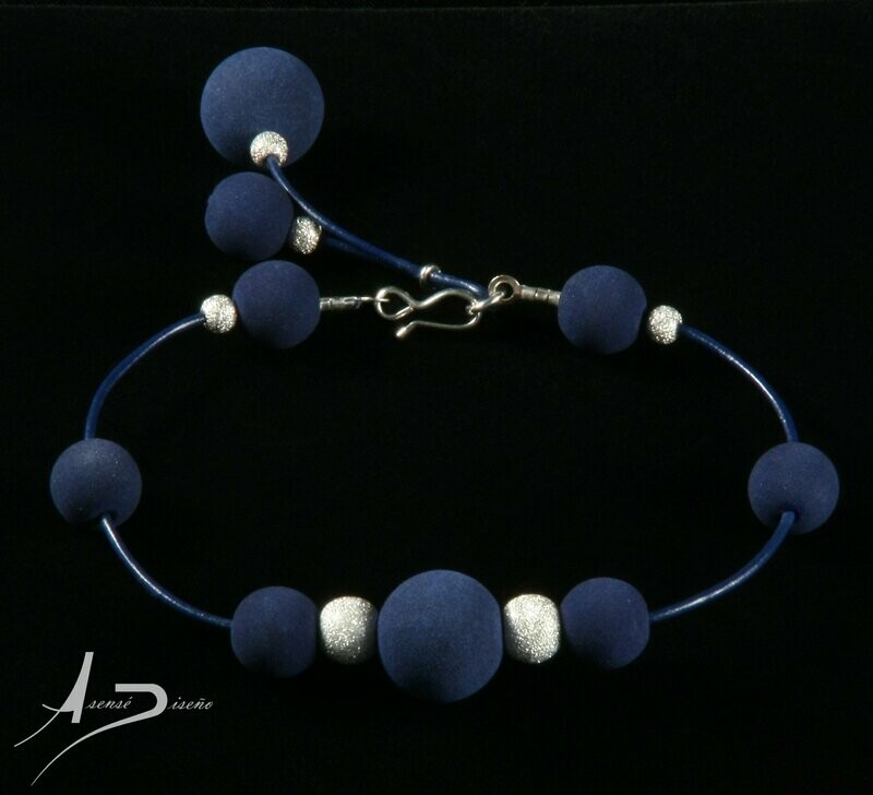 Velvet Lava Volcanica Azul Pulsera
