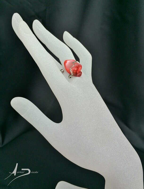 Encargos Especiales Nácar Rojo Anillo