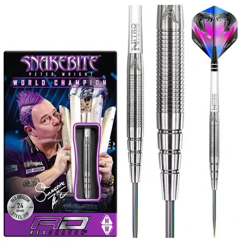 Red Dragon Peter Wright Snakebite PL15 Zilver 90%