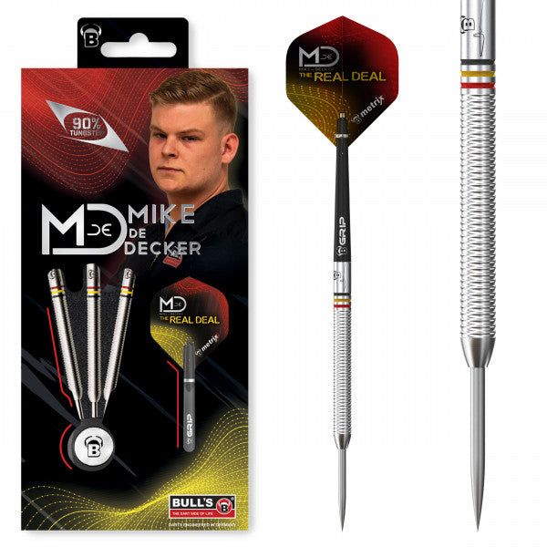 Bull's Dartpijlen Mike De Decker  Steeltip Zwart/Goud