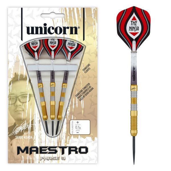 Unicorn Seigo Asada Phase 3 Gold Steel Darts | 22 Gr.