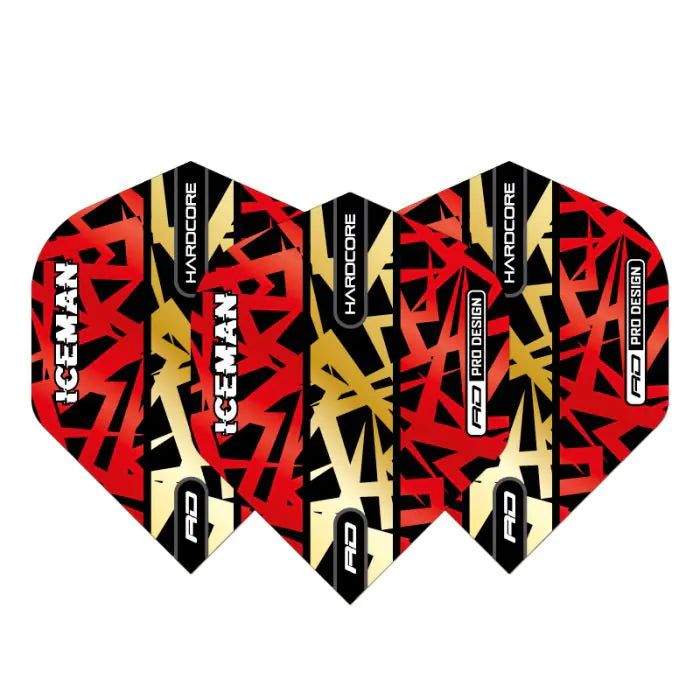 Gerwyn Price Red &amp; Gold Hardcore Premium Standard Dart Flights