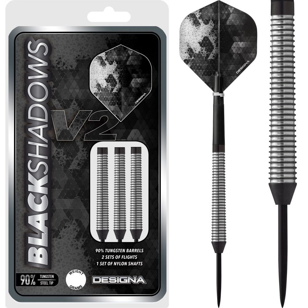 DESIGNA  Black Shadow V2 Darts - Steel Tip - M4