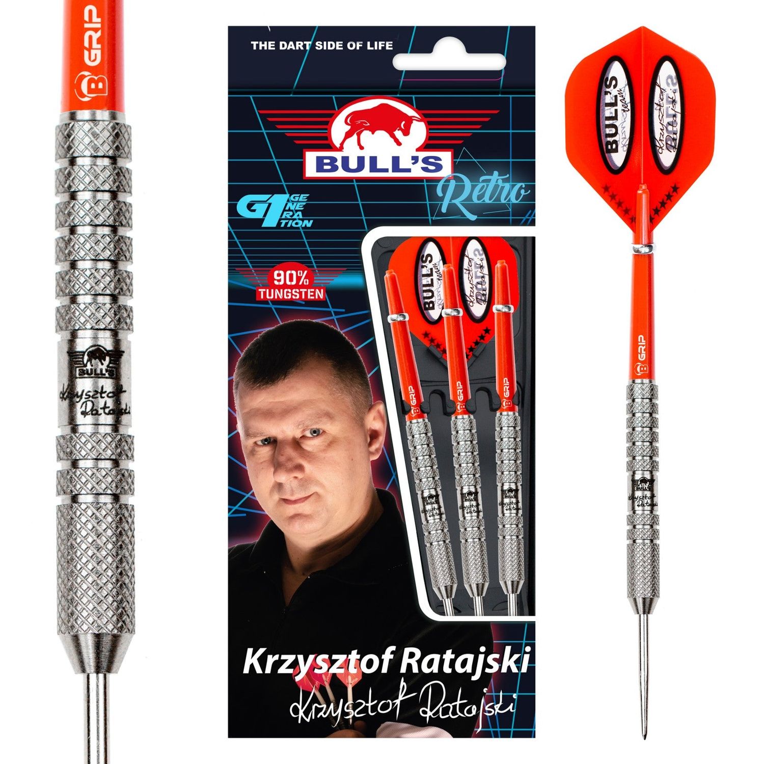 BULL'S Retro Krzysztof Ratajski Steel Dart 20 gram