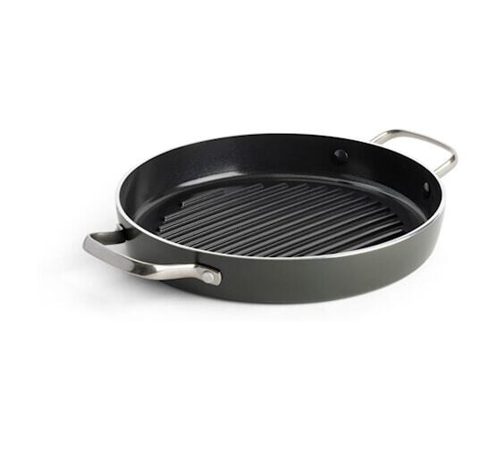 Dagelijkse Kost Keramische Grillpan - Ø28 cm - Inductie Dagelijkse Kost Keramische Grillpan - Ø28 cm - Inductie