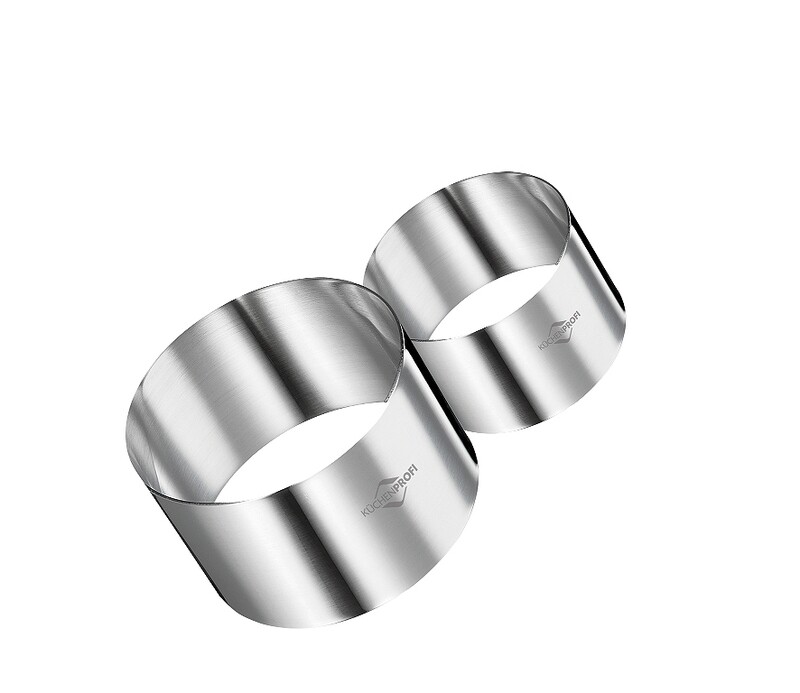 KUCHENPROFI DESSERT- / DRESSEER RINGEN 8CM & 6CM SET 4