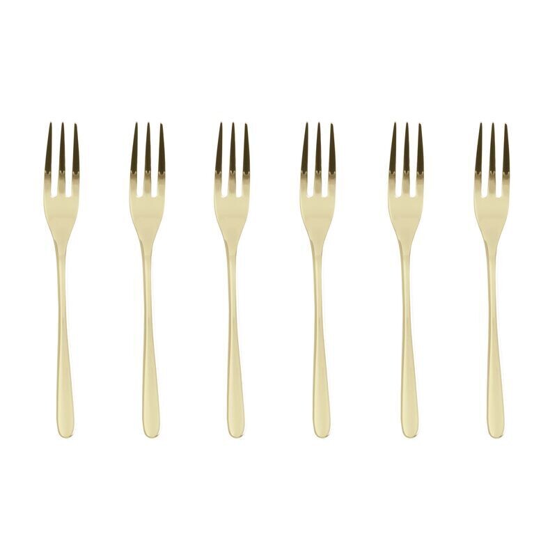 SAMBONET TAARTVORKEN TASTE 6-DELIG - CHAMPAGNE BLINKEND