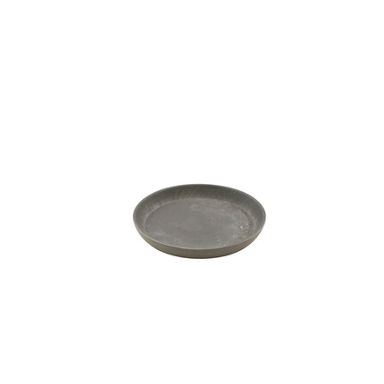 POINT VIRGULE PLANTENSCHOTEL - GERECYCLED PLASTIC, HOUT- EN STEENPOEDER DONKERGRIJS Ø 17,5CM H 2,2CM
