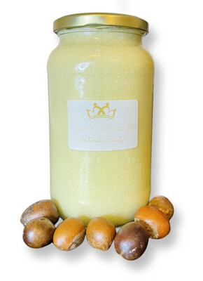 Organic Golden Shea Butter Unrefined/ Sheaboter In Glass Jar - 1000 gram