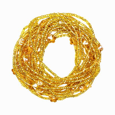 African Waist Beads gold 135 cm