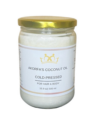 100% All natural virgin Cold Pressed coconut oil/ Kokosolie - 500 ml