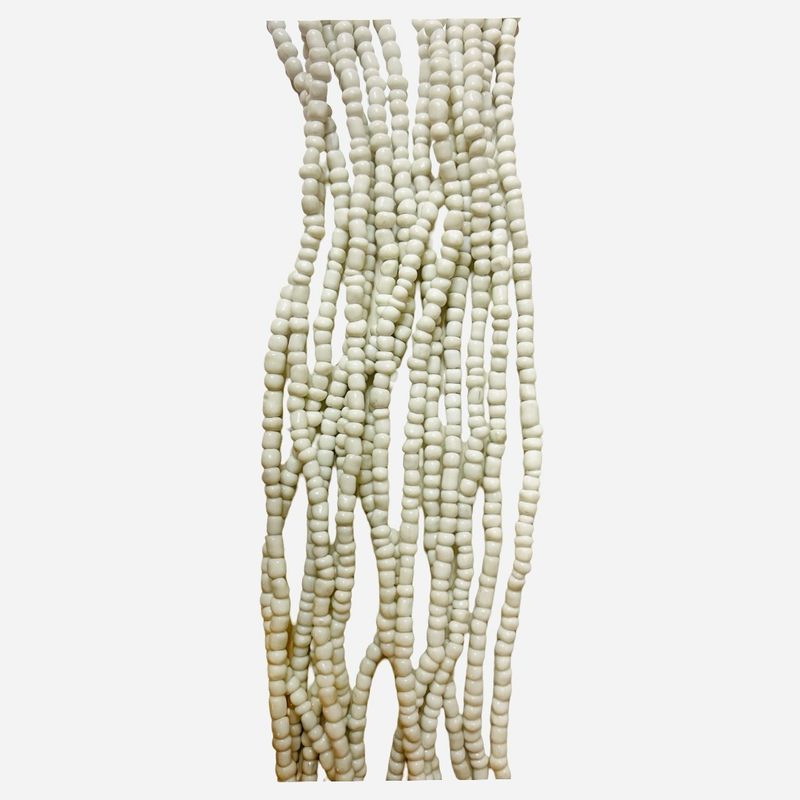 African Waist Beads White